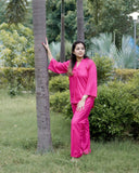 FUSHSIA PINK RAYON CO-ORD SET