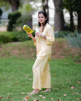 SUNSHINE YELLOW RAYON CO-ORD SET