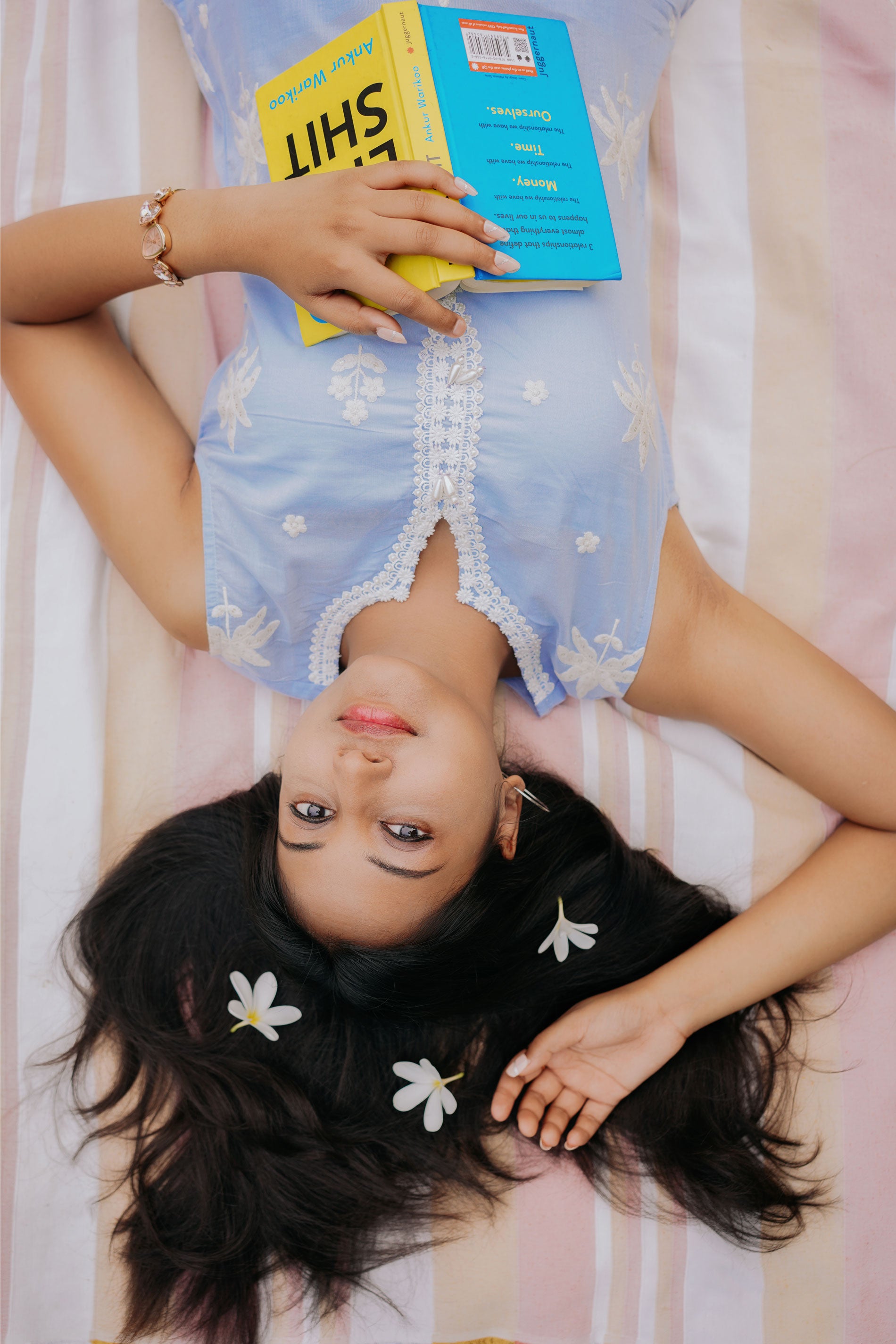 PASTEL BLUE COTTON EMBROIDERED KURTA SET