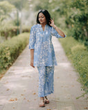 SKY BLOOM COTTON CO-ORD SET