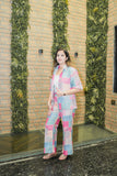 PASTEL BLUSH MOSAIC PATCHWORK LINEN CO-ORD SET