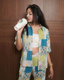 BOHO BREEZE PATCHWORK LINEN CO-ORD SET