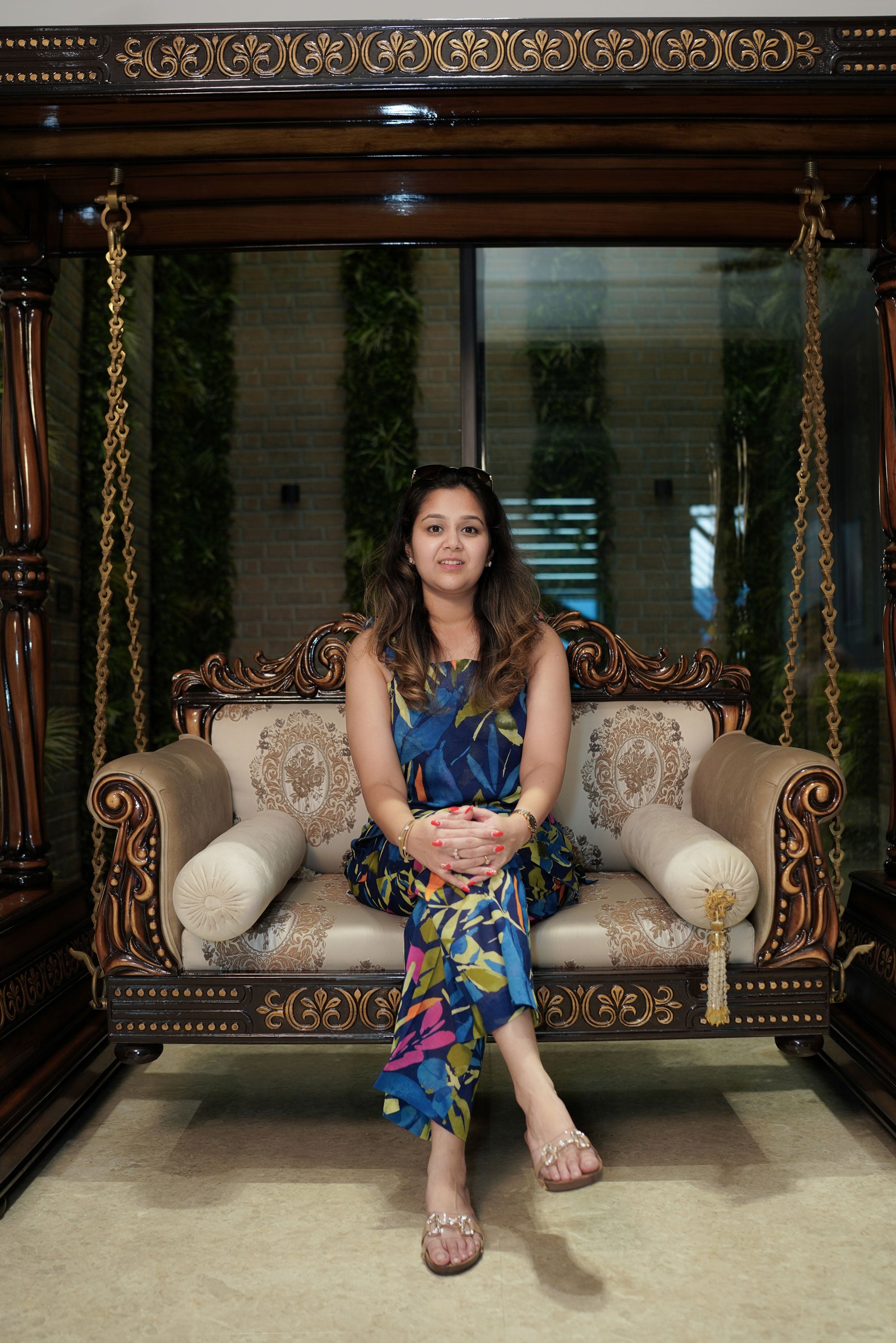 TROPICAL PRINT CO-ORD SET WITH RUFFLE SLEEVES