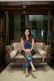 TROPICAL PRINT CO-ORD SET WITH RUFFLE SLEEVES