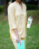 SUNSHINE YELLOW RAYON CO-ORD SET